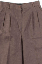 Brown Twill Pleated Vintage Pants (sz. 10)