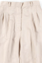Beige Striped Pleated Vintage Pants (sz. 10)