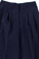 Navy Striped Pleated Vintage Pants (sz. 7)