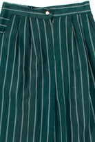 Green Striped High Waisted Vintage Pants (sz. Medium)