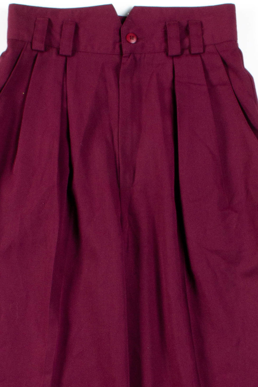Burgundy Pleated Vintage Pants (sz. 5/6)