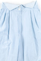 Light Blue Pleated Vintage Pants w/ Stripe Detail