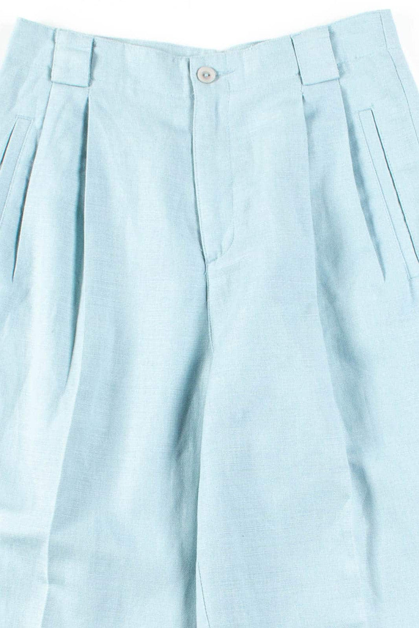 Mint Linen Pleated Vintage Pants (sz. 4)