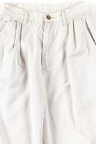 Light Khaki Pleated Vintage Pants (sz. 4)