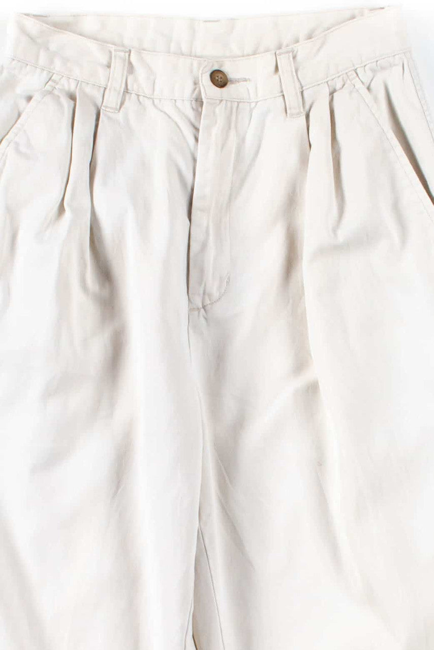 Light Khaki Pleated Vintage Pants (sz. 4)