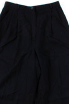 Black Pleated Wool Vintage Pants (sz. 4)