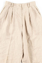 Tan Pleated Vintage Pants (sz. 6)
