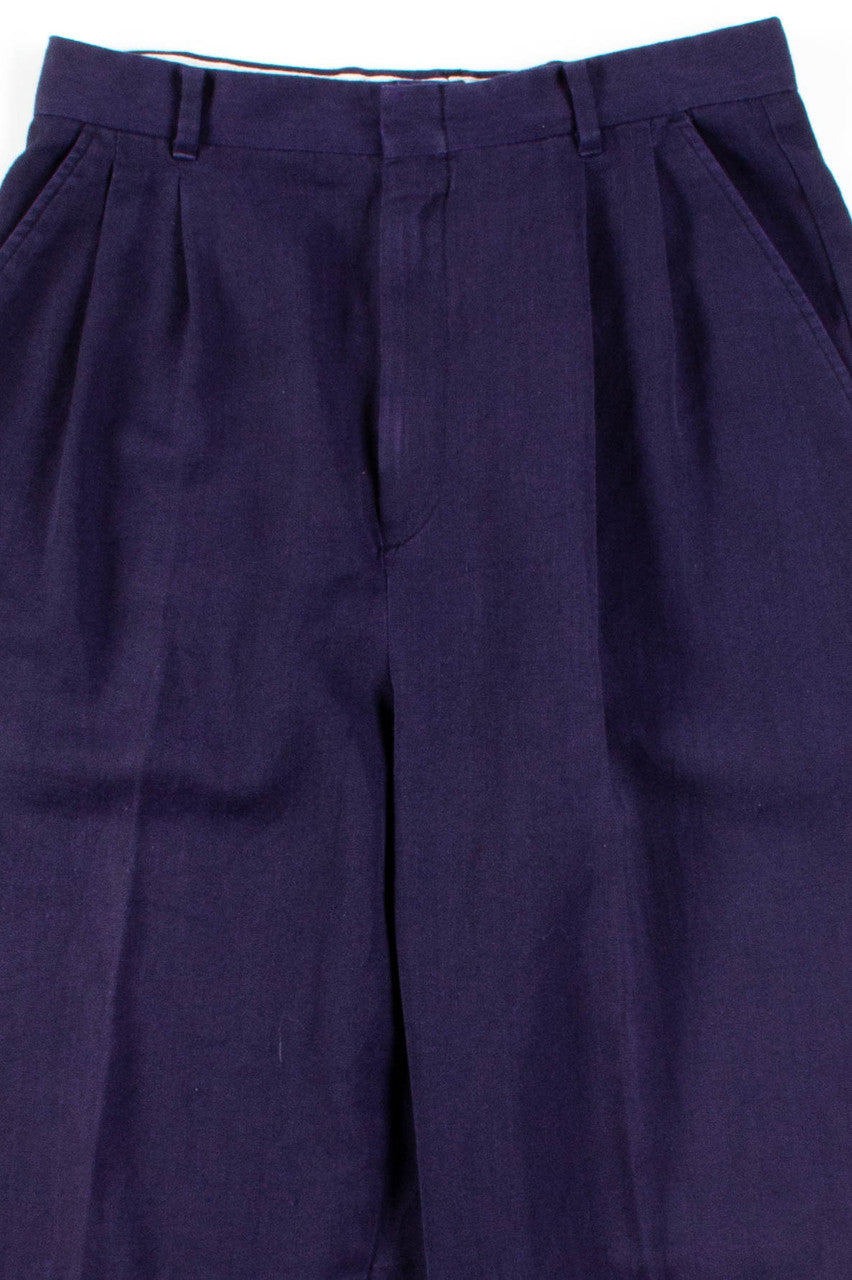Dark Purple Pleated Vintage Pants (sz. 10)