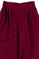 Burgundy Pleated Vintage Pants w/ Stirrups (sz. 8)