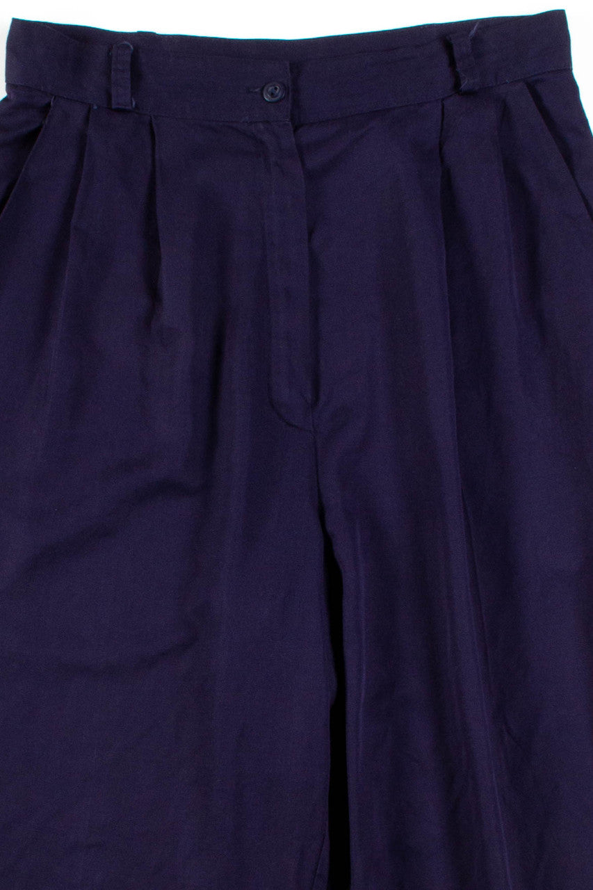 Navy Vintage Pleated Pants (sz. 10)