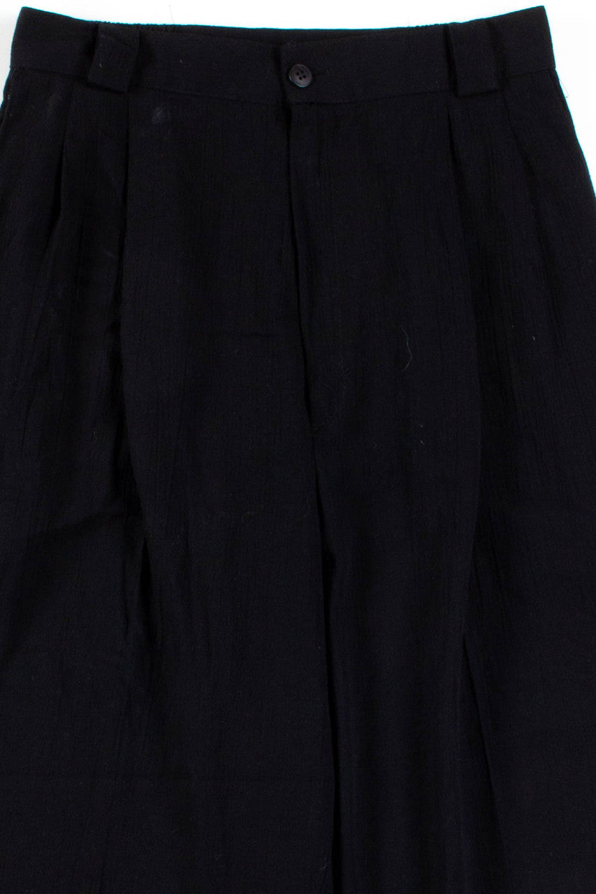 Black Vintage Pleated Pants (sz. 8)