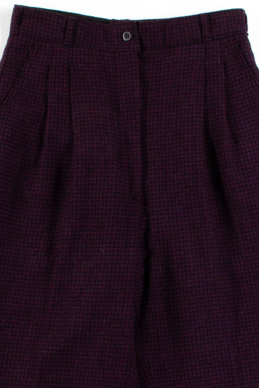 Dark Purple Woolrich Pleated Pants (sz. 10)