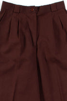 Brown Pleated Pants