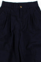 Navy Bugle Boy Pleated Pants