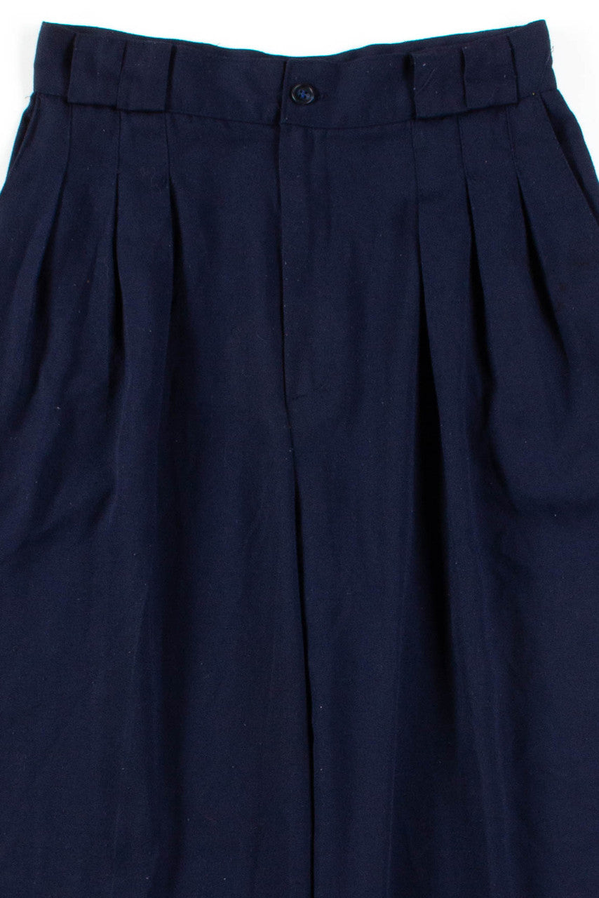 Navy Pleated Pants (sz. 8) 1