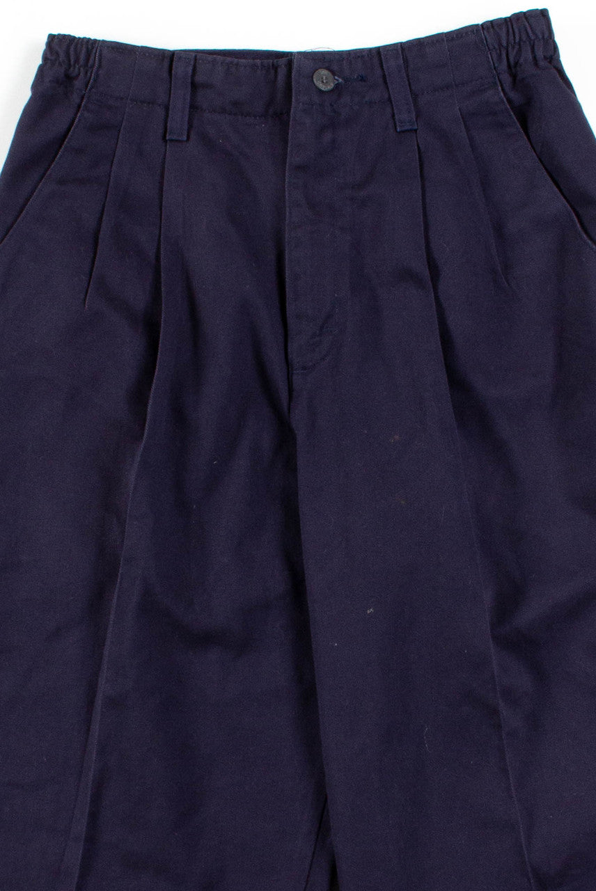 Navy Pleated Pants (sz. 6S)