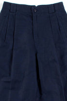 Navy Linen Pleated Pants (sz. 4)