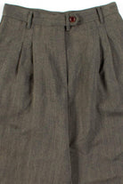 Olive Herringbone Pleated Pants (sz. 10P)
