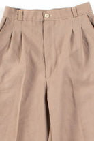 Tan Vintage Pleated Pants