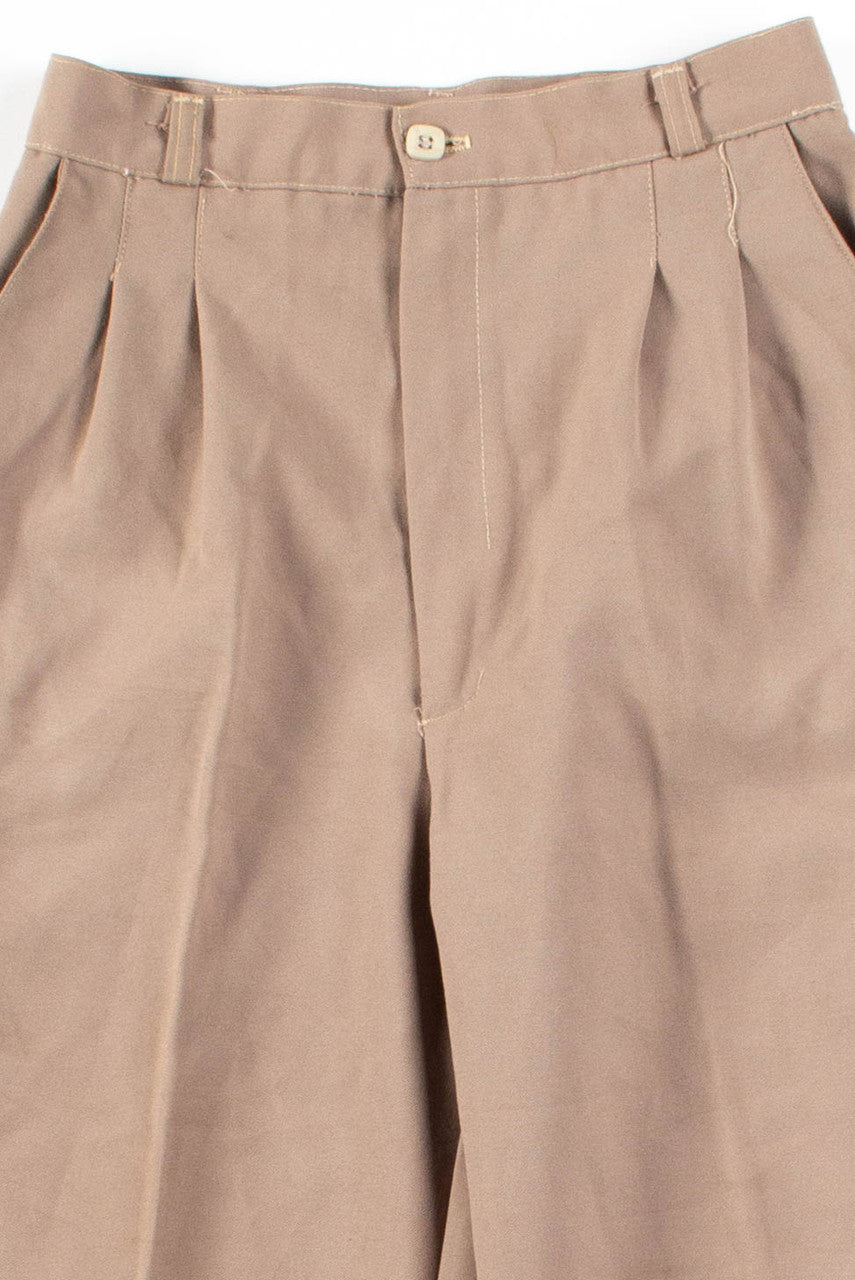 Tan Vintage Pleated Pants