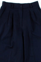 Navy Pleated Pants (sz. 8)