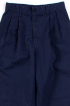 Navy Pleated Pants (sz. 6)