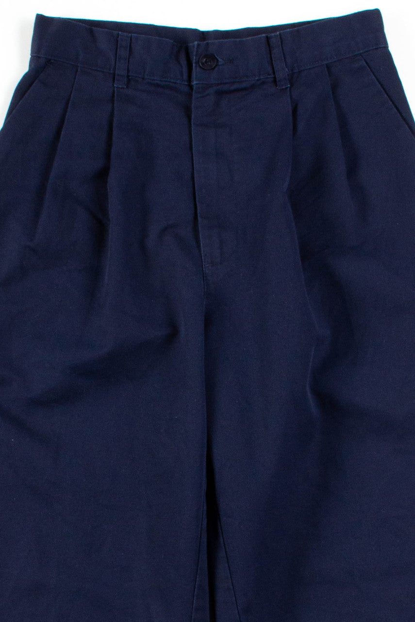 Navy Pleated Pants (sz. 6)