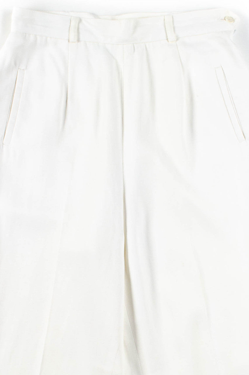 White Side Button Pants (sz. 10)