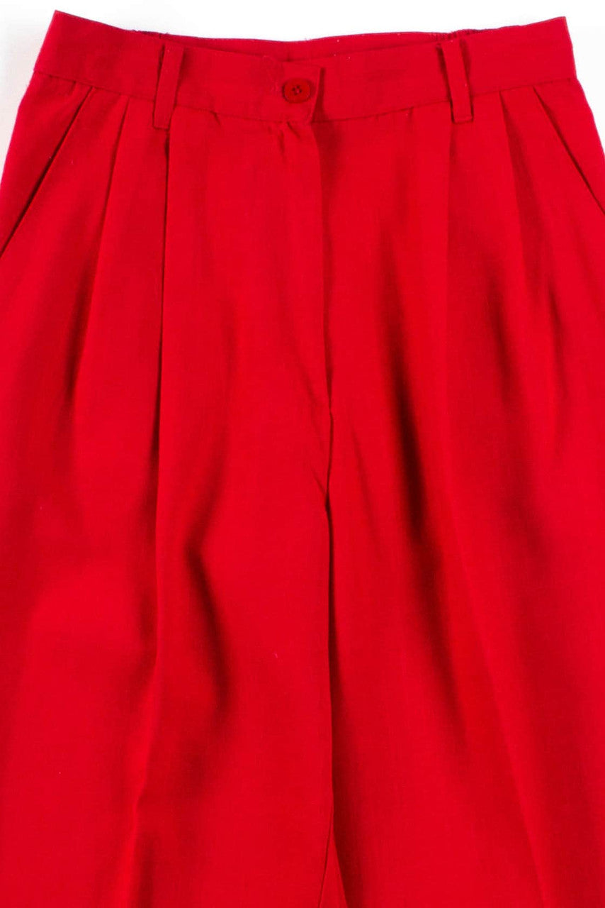 Red Pleated Pants (sz. 6P)