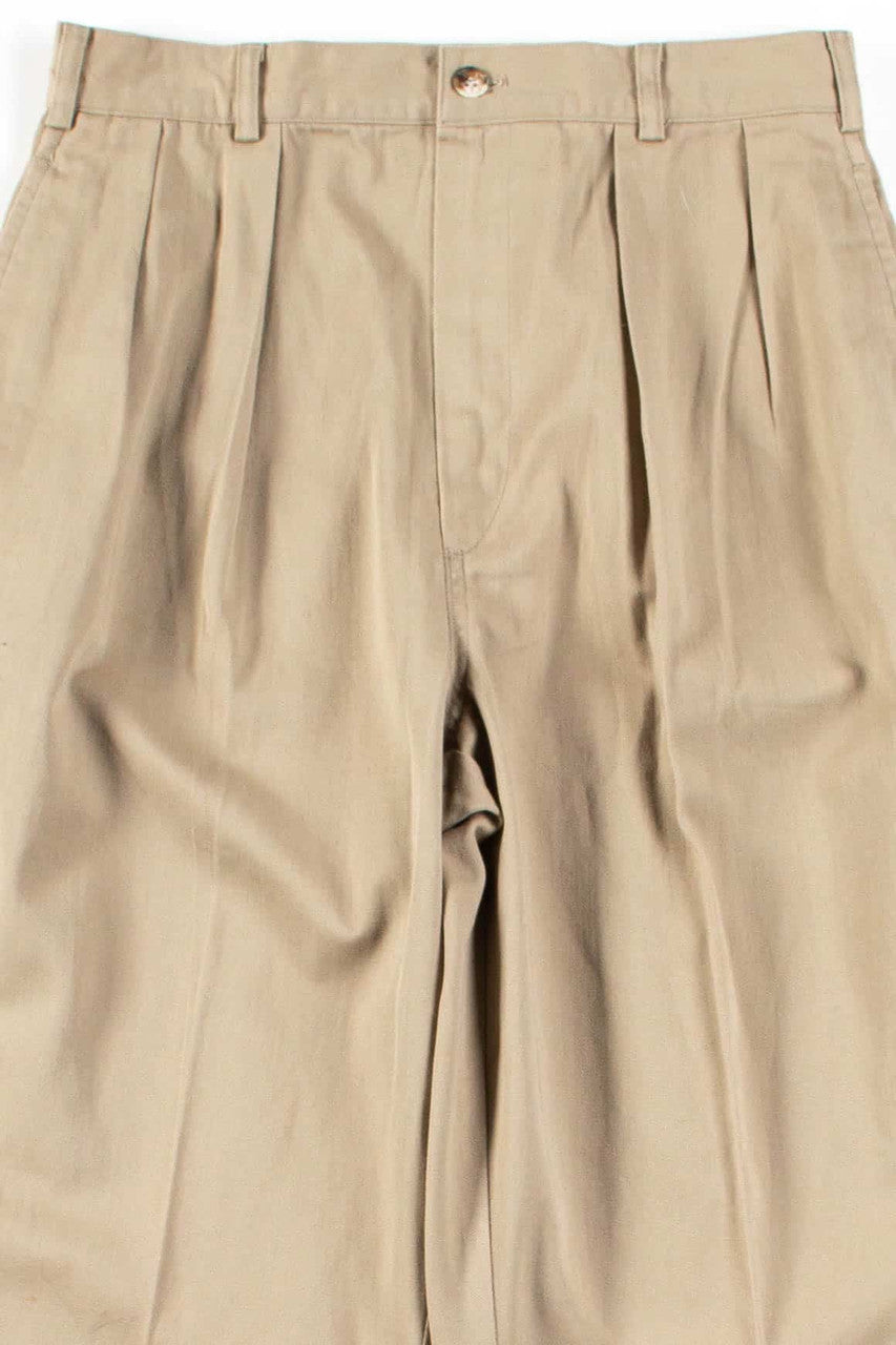 Tan Long Pleated Pants (sz. 10)