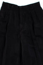 Black Herringbone Linen Pants (sz. 10)