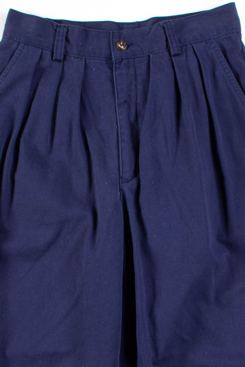 Navy Pleated Pants (sz. 10 Short)