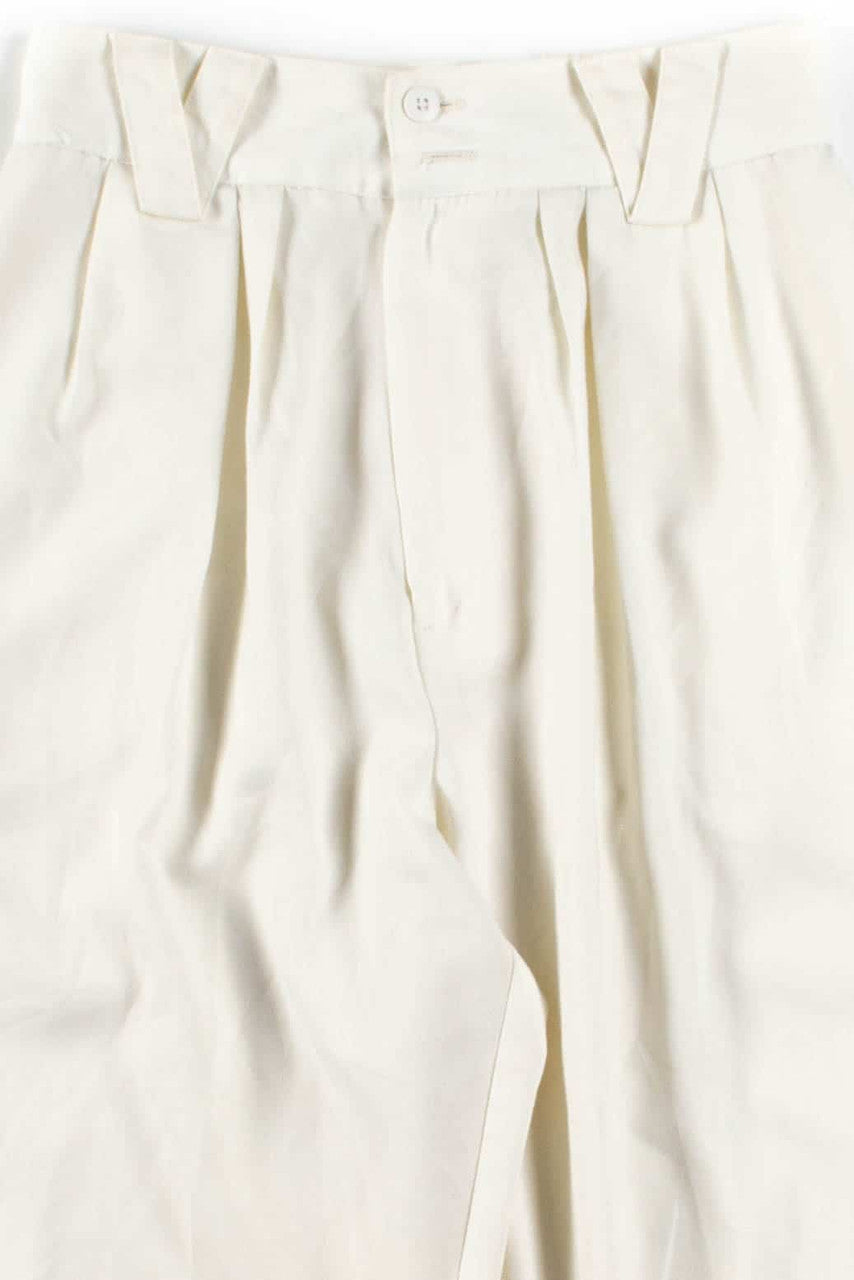 Ivory Pleated Pants