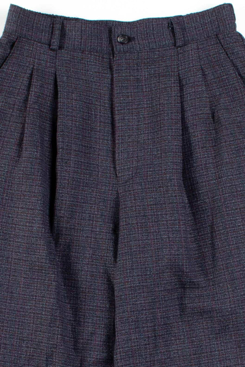 Grey Textured Pleated Pants (sz. 6)