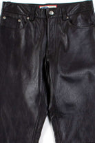 Black Leather Low Rise Pants (sz. 4)