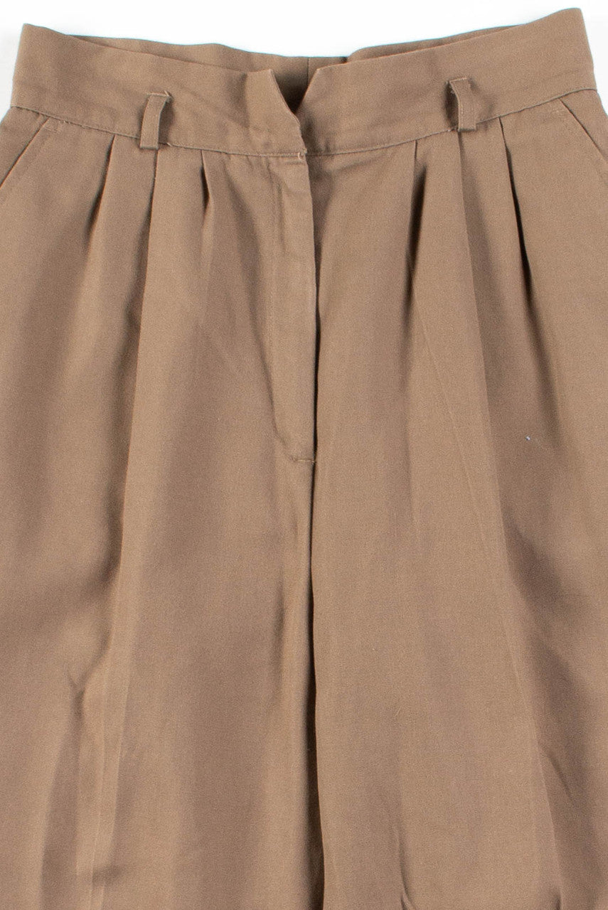 Khaki High Waisted Pleated Pants (sz. 12)