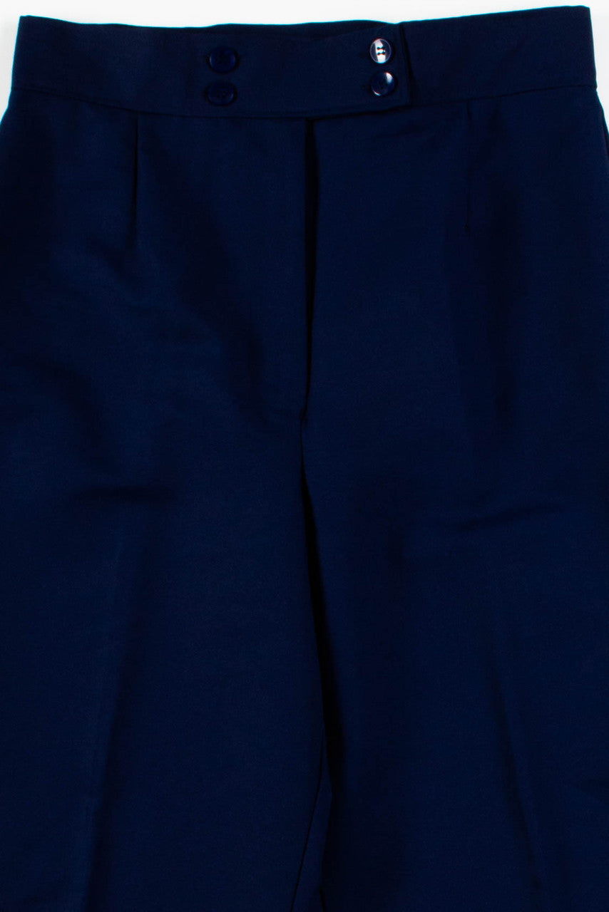 Navy Double Button Vintage Pants