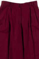 Burgundy Wool Pleated Pants (sz.14)