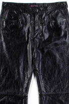 Black Leather Hilfiger Low Rise Pants (sz. 6)