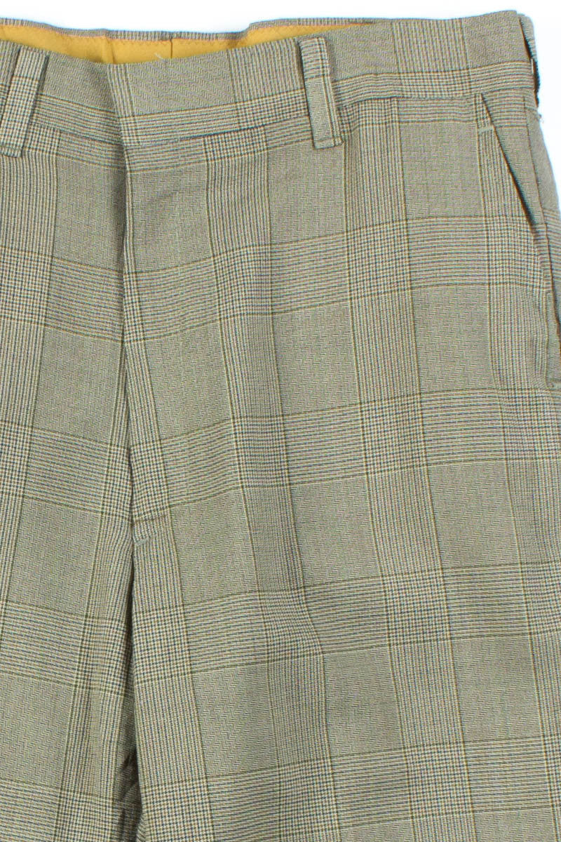 Green Vintage Plaid Pants