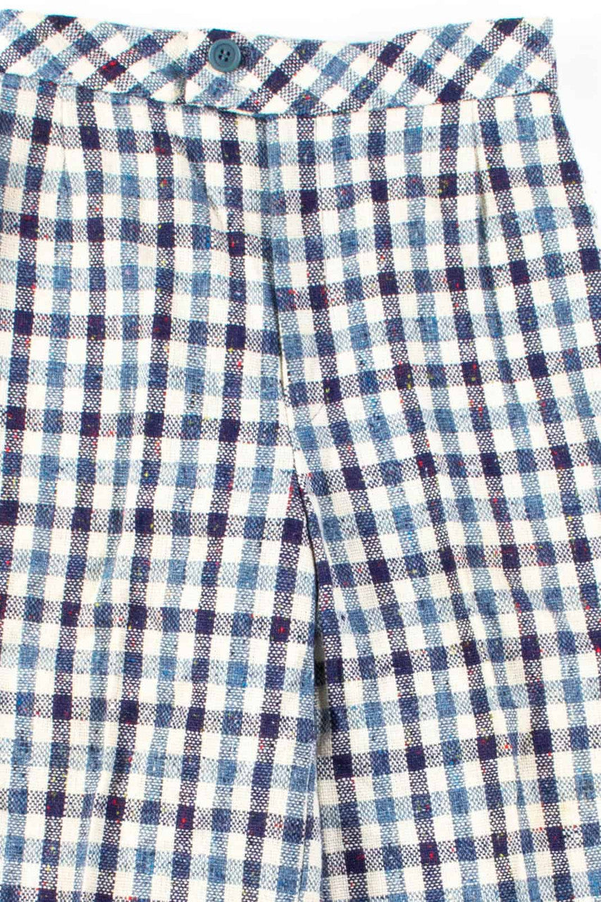 Blue Plaid Vintage Pants (sz. 9)