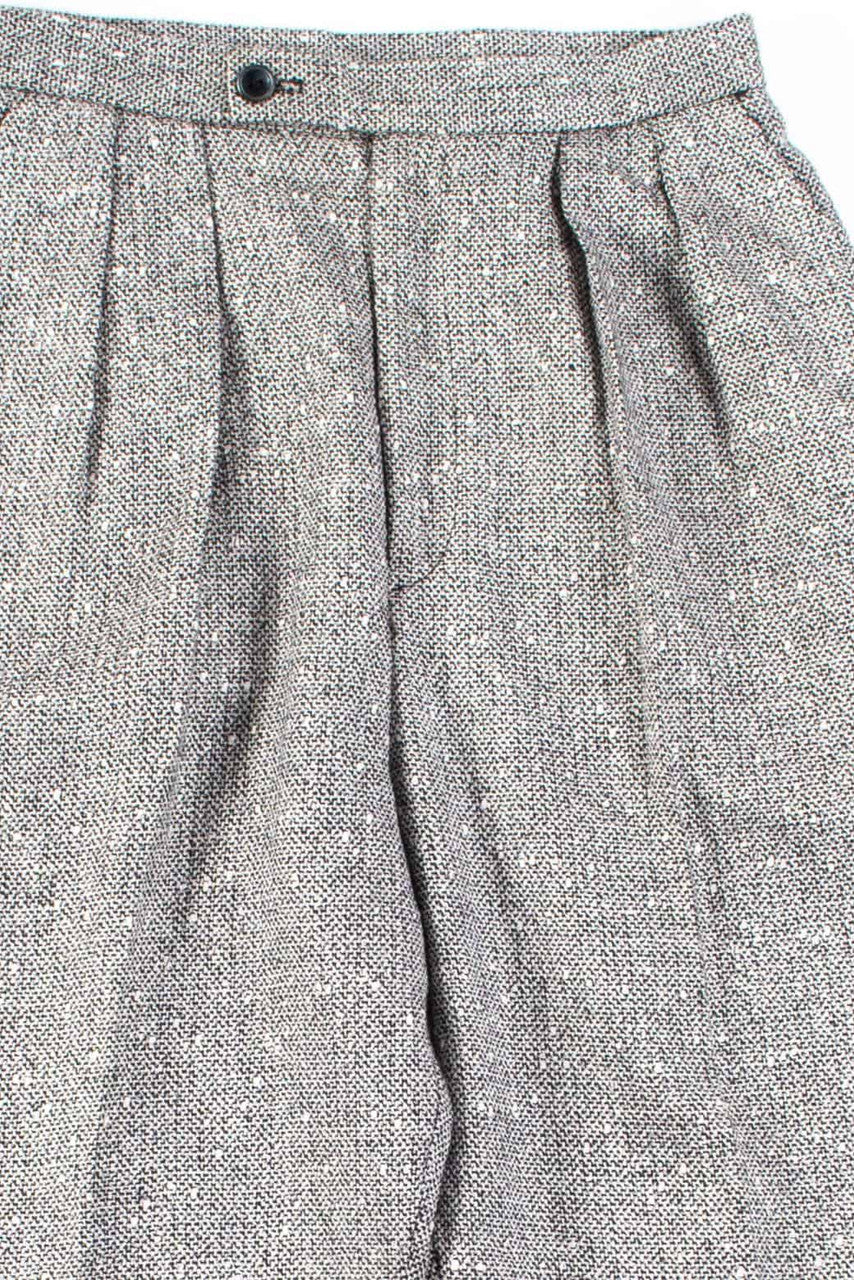 Grey Speckled High Waisted Vintage Pants (sz. 10)