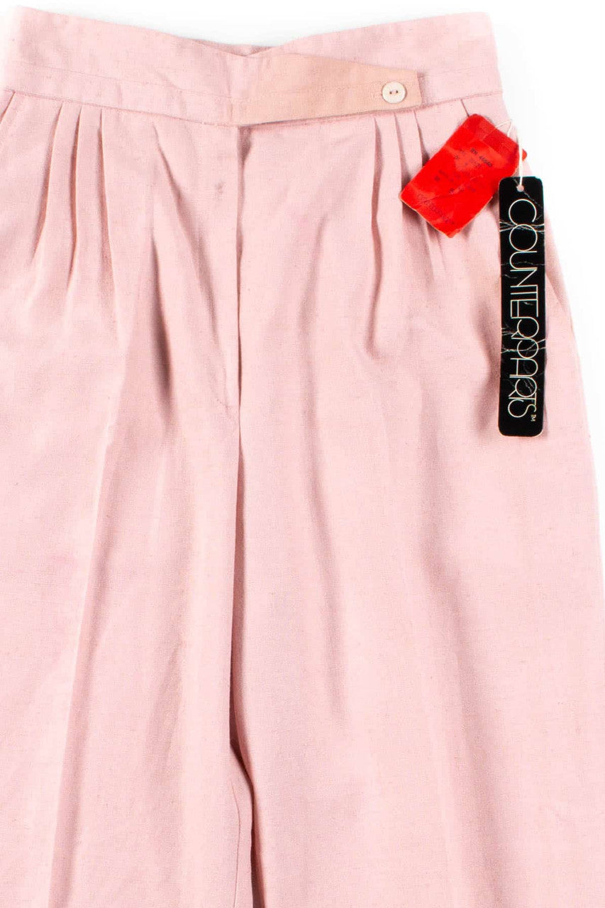 Deadstock Pink Wrap High Waisted Vintage Pants (sz. 8)