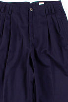 Navy Pleated Pants (sz. 6L)