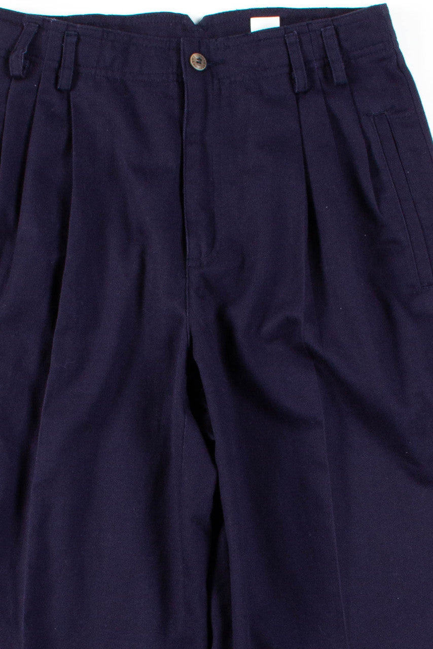Navy Pleated Pants (sz. 6L)