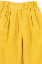 Yellow High Waisted Silk Vintage Pants (sz. 4)