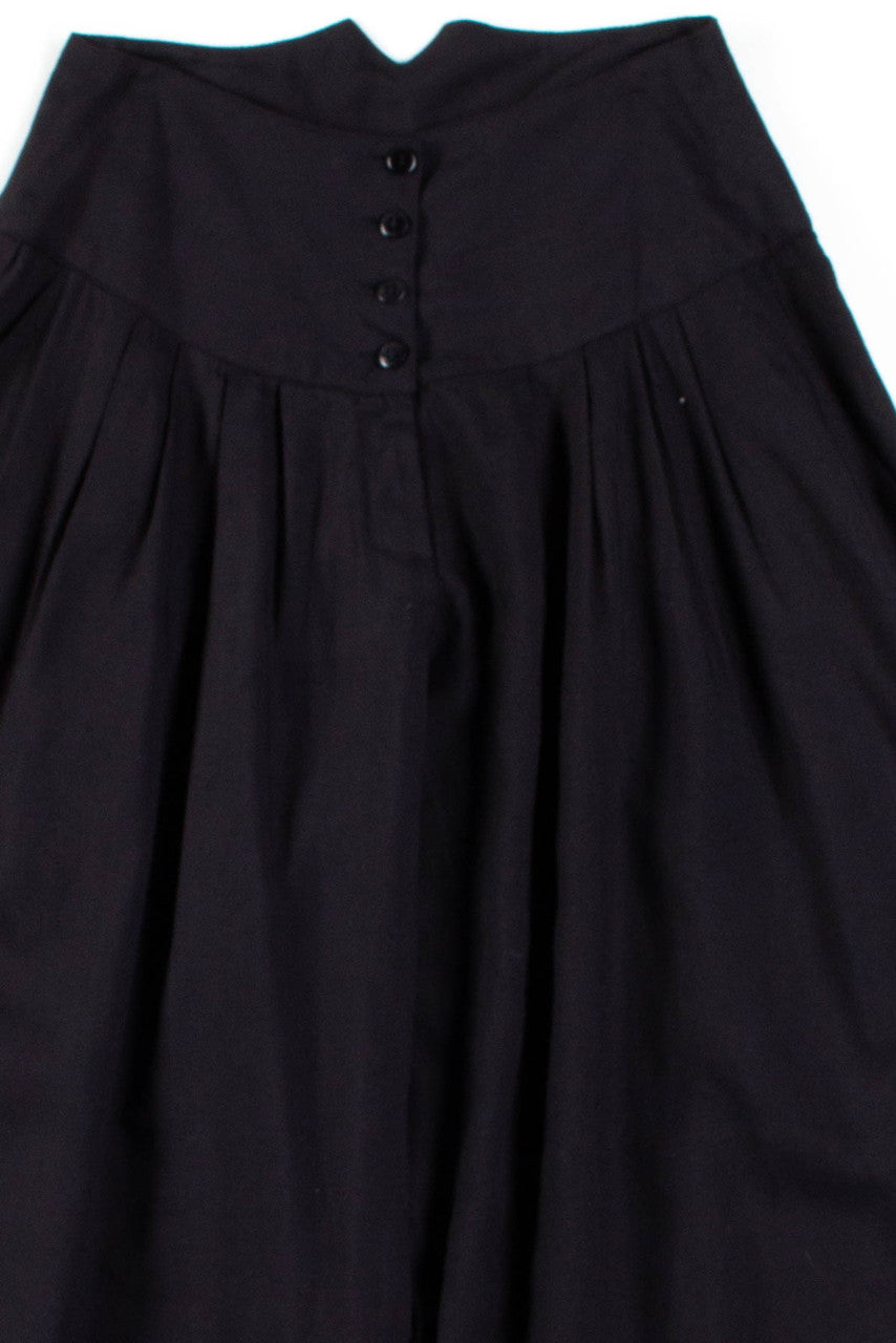 Black Button Up High Waisted Pants