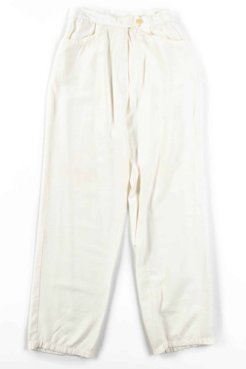 White Lightweight Rayon Pants (sz. 7)