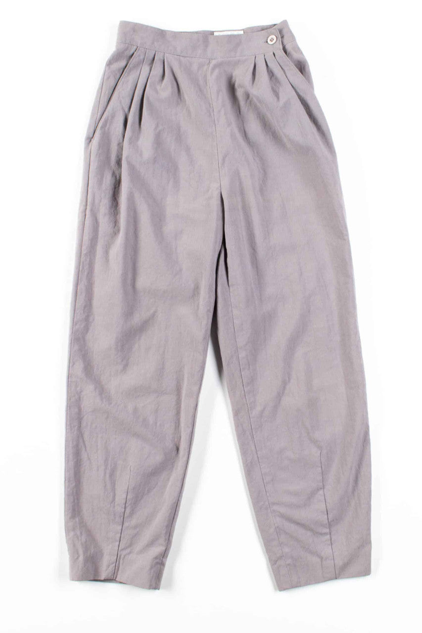Grey Pleated High Waisted Pants (sz. 3)