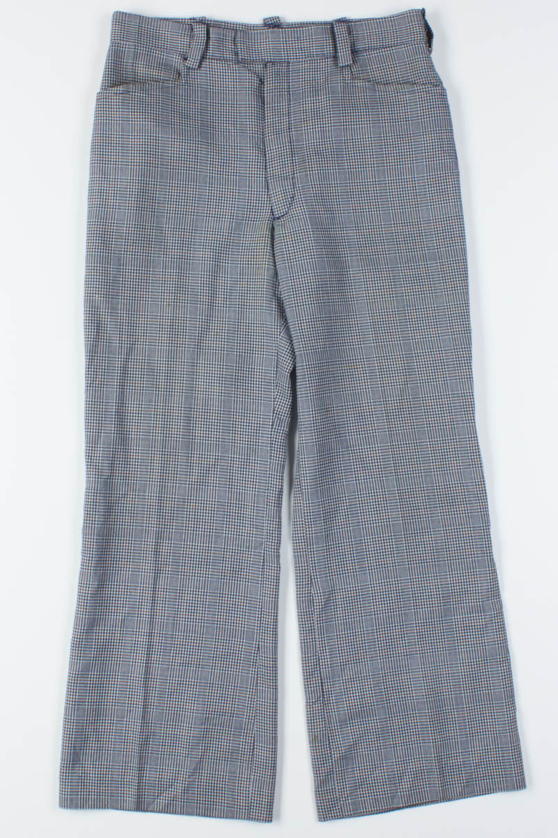 Navy Glen Check Plaid Pants
